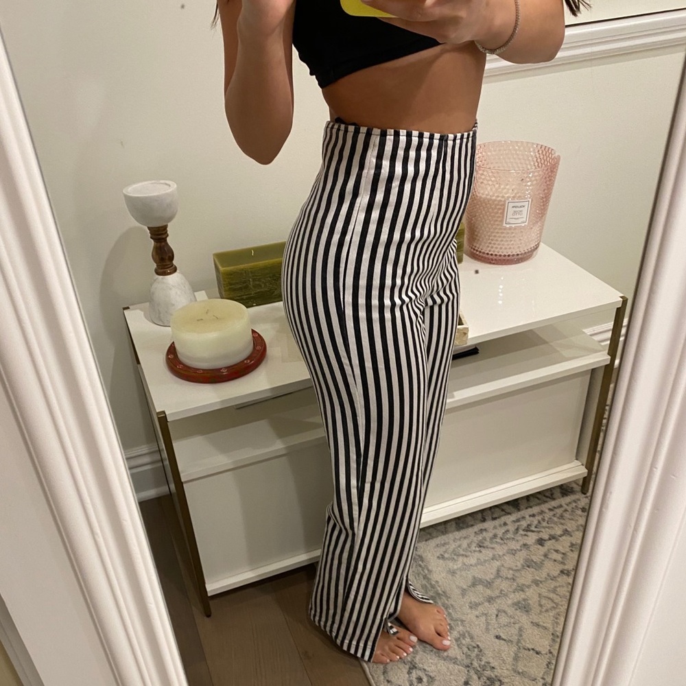 Striped slit pants - Picture 3 of 5